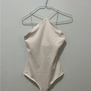 Cream Halter Bodysuit